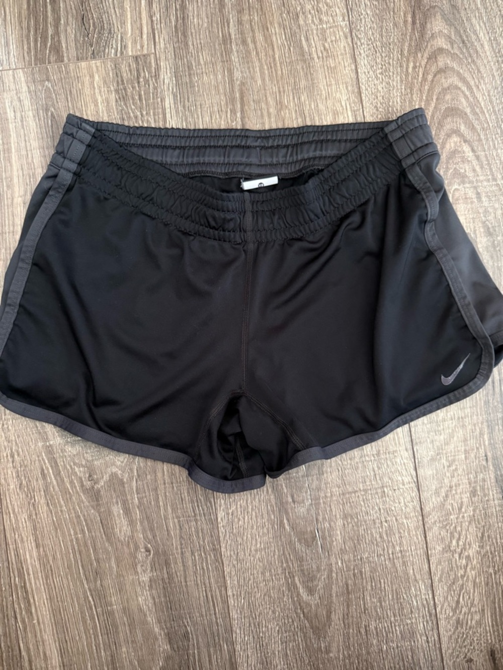 Nike Women's Black Athletic Running Shorts with Gray Trim
